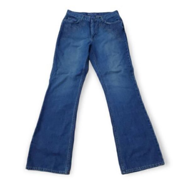 Nautica Straight Leg Denim Jeans Women's 8‎ Blue High Rise Cotton Medium Wash - Picture 2 of 9